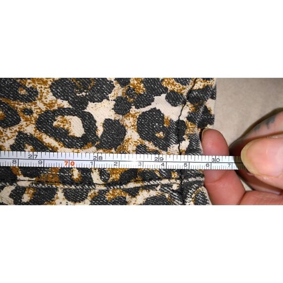 Volcom Women's Super Stoned High Rise Skinny Leopard Cheetah Print Jeans Size 27 - Picture 4 of 8
